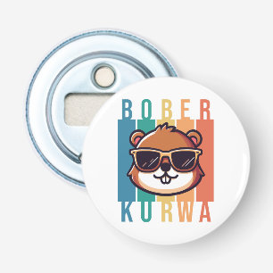 Bever met zonnebril button flesopener