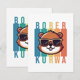 Bever met zonnebril informatiekaartje