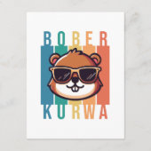 Bever met zonnebril informatiekaartje (Achterkant)