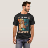 Bever Retro Bever Leuke knaagdieren River Tea T-shirt (Voorkant volledig)