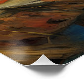 Bever 's nachts door Van Gogh AI Gegenereerd Perfect Poster (Hoek)