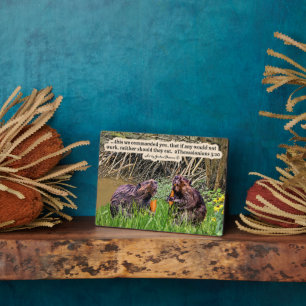  Bever Schrift Plaque 2Thessalonicenzen 3:10 Fotoplaat