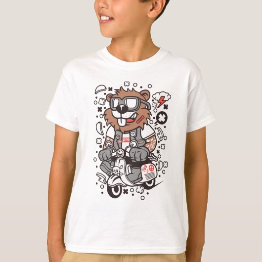 bever scooteris t-shirt (Voorkant)