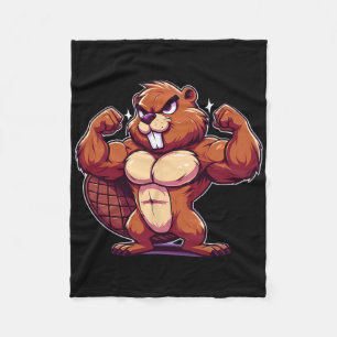 Bever Spieren Flexen Fan Liefhebber Bodybuilding G Fleece Deken