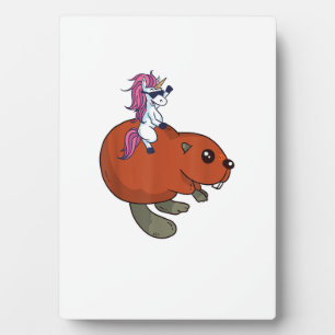 Bever T-shirt Funny Unicorn Beverliefhebber Cadeau Fotoplaat