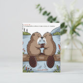 Bever Valentijn Briefkaart (Staand voorkant)