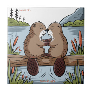 Bever Valentijn Tegeltje