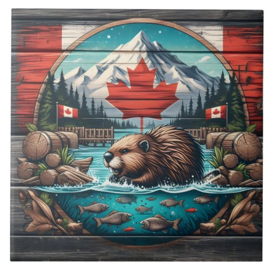 Bever van Tree, Canadian Pride Tegeltje (Voorkant)
