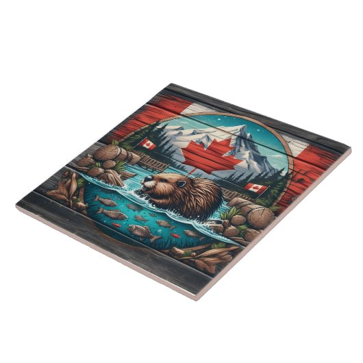 Bever van Tree, Canadian Pride Tegeltje (Zijkant)