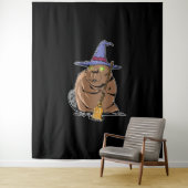 Bever verkleed als heks - Halloween Beaver Wandkleed (In situ)