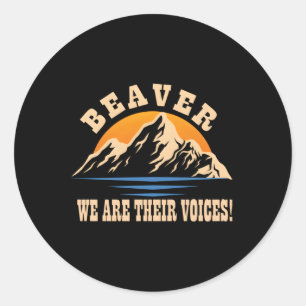 Bever voor ronde sticker