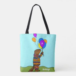 Bever w ballonnen, Schattigee Kinderen gepersonali Tote Bag