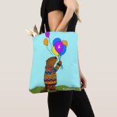 Bever w ballonnen, Schattigee Kinderen gepersonali Tote Bag (Dichtbij)
