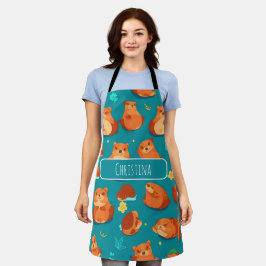 Bever Waterverf Kleurrijke Gepersonaliseerde Patro Schort