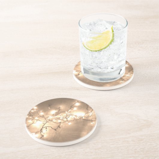 Beverage Coaster "Ggloed Lights" Zandsteen Onderzetter (Zijkant)