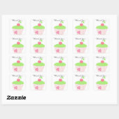 Beverage Cupcake Dank Je Vierkante Sticker (Vel)