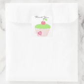 Beverage Cupcake Dank Je Vierkante Sticker (Tas)