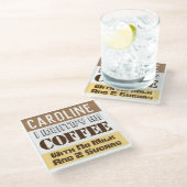 Beverage Instructies met naam Glazen Onderzetter (Schuin)