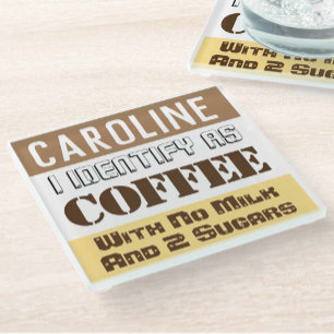 Beverage Instructies met naam Glazen Onderzetter