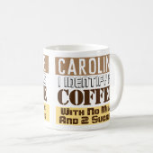 Beverage Instructies met naam Koffiemok (Voorkant rechts)