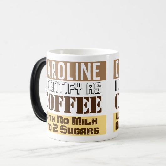 Beverage Instructies met naam Magische Mok (Voorkant links)