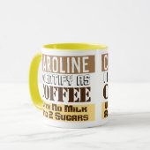Beverage Instructies met naam Mok (Voorkant links)