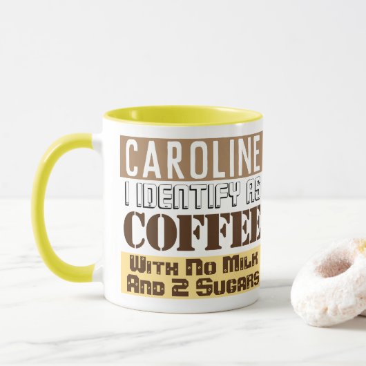 Beverage Instructies met naam Mok (Met donut)