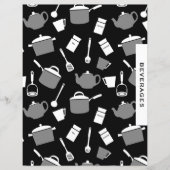 Beverage Recipe Divider | Zwart-witkeuken (Voorkant)