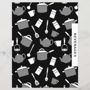Beverage Recipe Divider Zwart-witkeuken