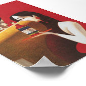 Beverage reclame, parapludansen, Vintage Poster (Hoek)