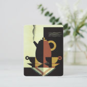 Beverages, Koffiepot met bekers Kaart (Staand voorkant)