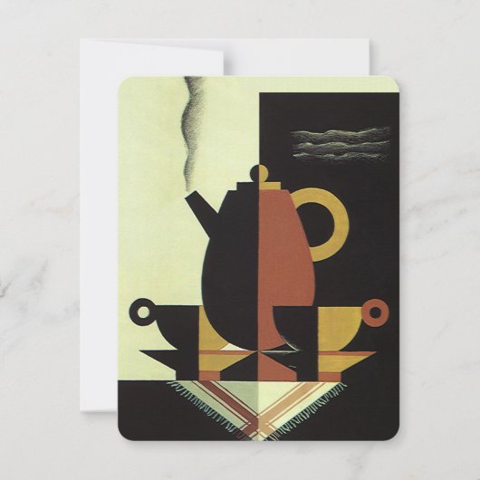 Beverages, Koffiepot met bekers Kaart (Voorkant)