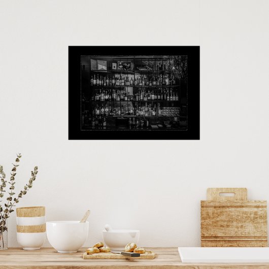 Beverages No 2 with Border Poster (Keuken)