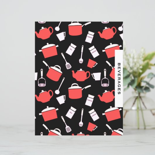 Beverages Recipe divider | Zwart-rood gereedschap (Staand voorkant)