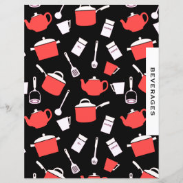 Beverages Recipe divider | Zwart-rood gereedschap