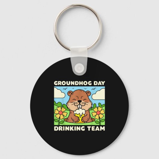 Beveragetijd Drinkteam Fun Mens Vrouw Bier M Sleutelhanger (Voorkant)
