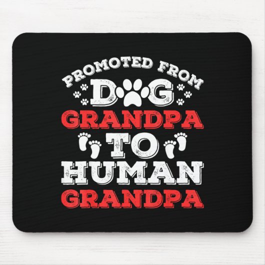 Beverderd Van Hond Opa Naar Mens Opa Grappig N Muismat (Voorkant)