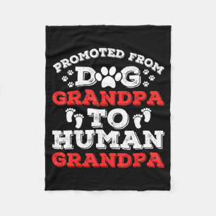 Beverderd van hond opa tot menselijke opa grappig fleece deken