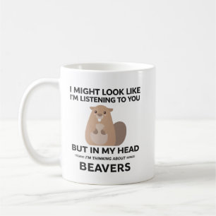 Beveren mok, bever cadeaus, ik zie er misschien ui koffiemok