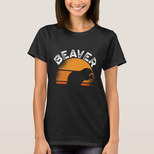 Beverfluisteraar achterafdruk bever t-shirt (Voorkant)