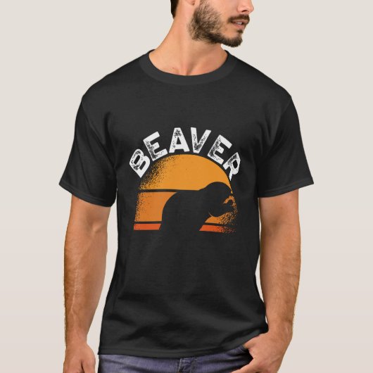 Beverfluisteraar achterafdruk bever t-shirt (Voorkant)