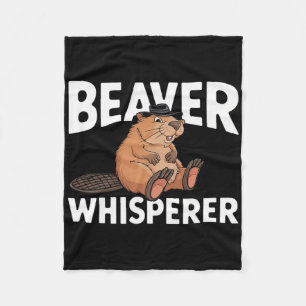 Beverfluisteraar Wandelend Wilde Bever Papa  Fleece Deken