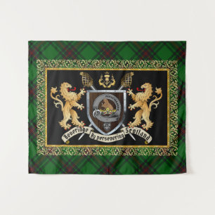 Beveridge Clan Badge & Motto w/Lions Wandkleed