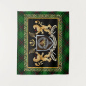 Beveridge Clan Badge & Motto w/Lions Wandkleed (Voorkant)