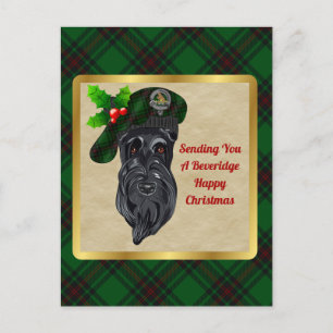 Beveridge Clan Badge & Tartan Kerstmis Briefkaart