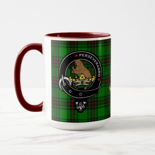 Beveridge Clan Badge & Tartan Mok (Links)