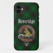 Beveridge Clan Badge & Tartan Phone Case (Achterkant)