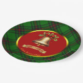Beveridge Tartan Gepersonaliseerde Kerstmis Papieren Bordje (Gekanteld)