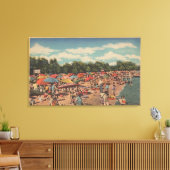 Beverley Beach, MD - Sunbathing Scene Canvas Afdruk (Insitu (Woonkamer))