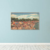 Beverley Beach, MD - Sunbathing Scene Canvas Afdruk (Insitu (Houten vloer))